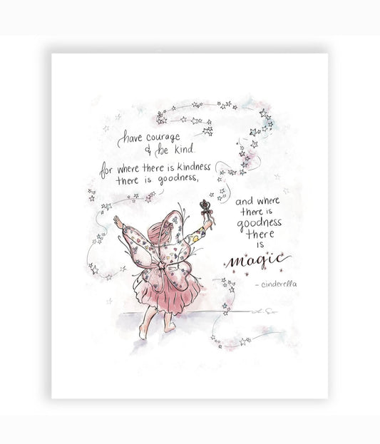 Have Courage | Princess Millie Claire - Art Print **100% of proceeds go to Smilow Cancer Hospital**