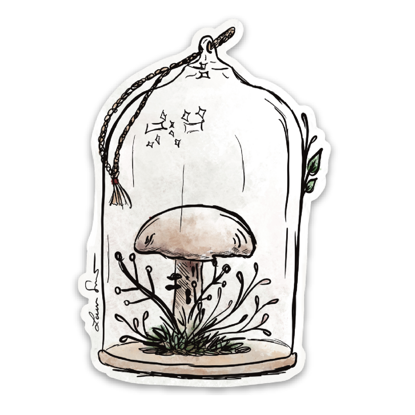 Mushroom Cloche Sticker