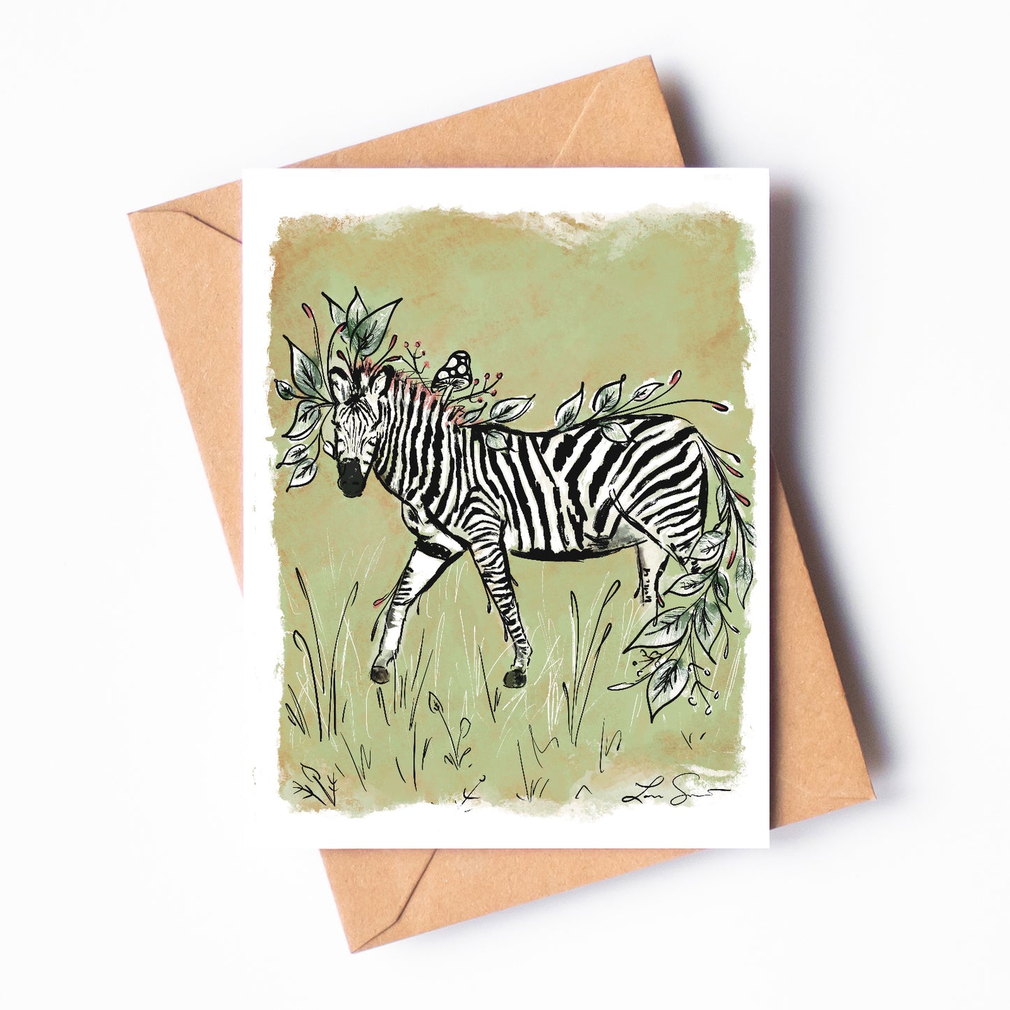 Zebra Greeting Card