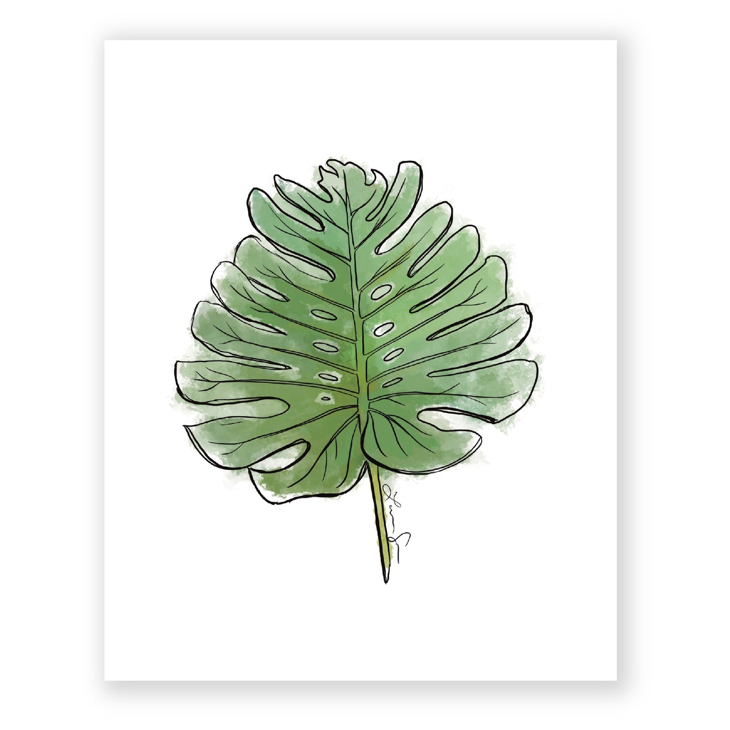 Monstera Leaf Art Print