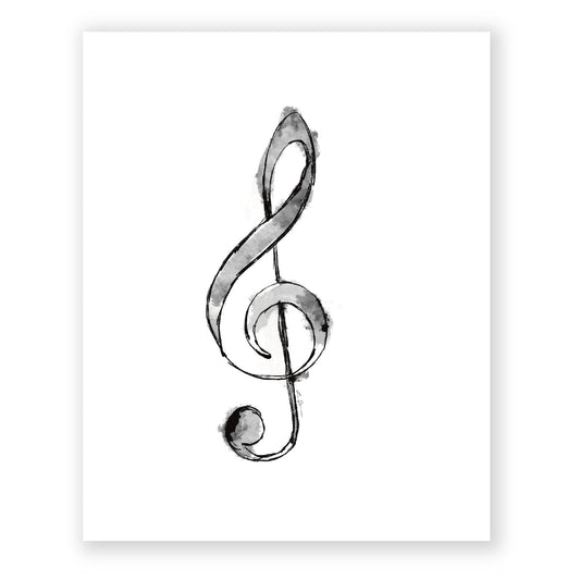 Music is Better Than Words - Treble Clef Art Print