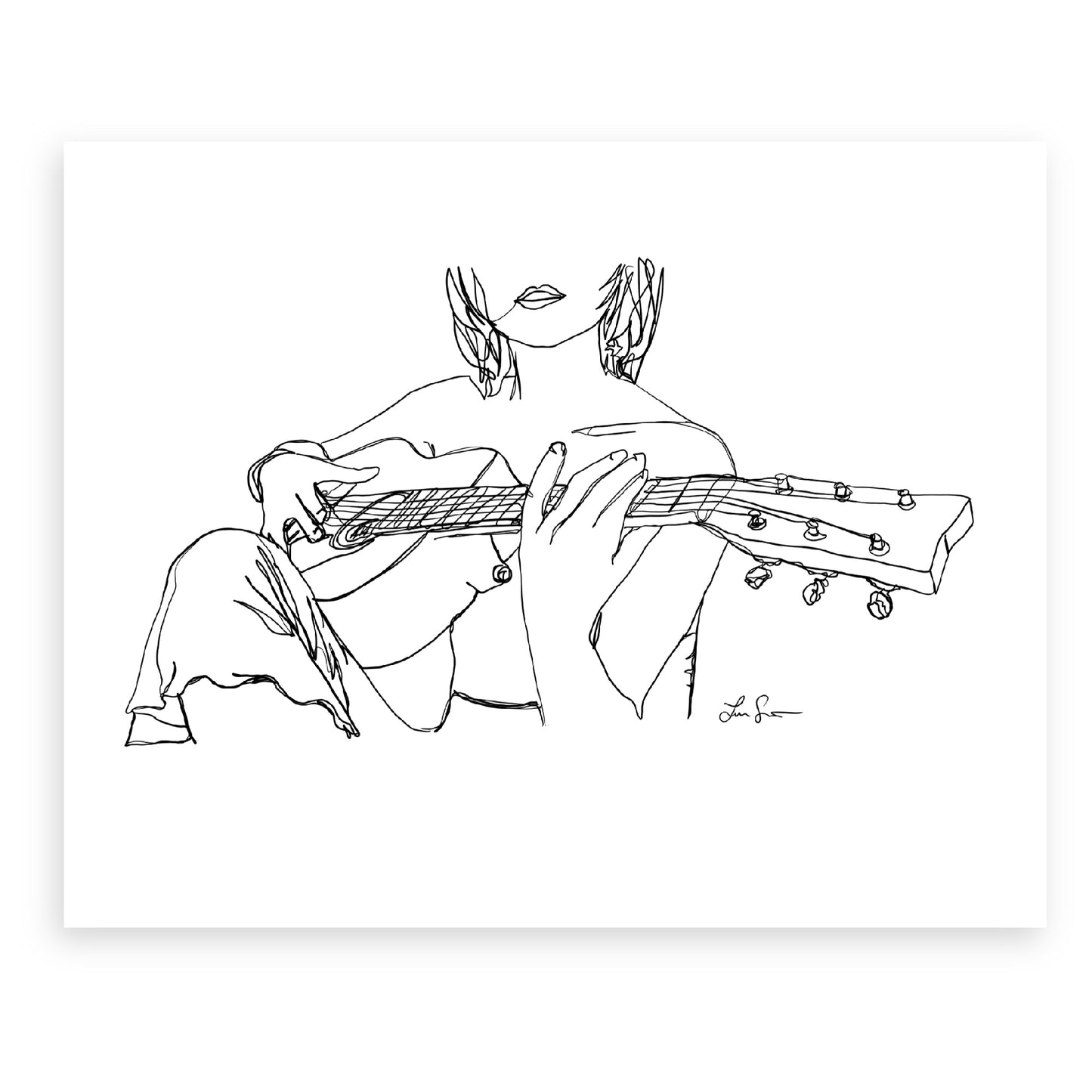 Music Is Better Than Words - Guitarista Art Print