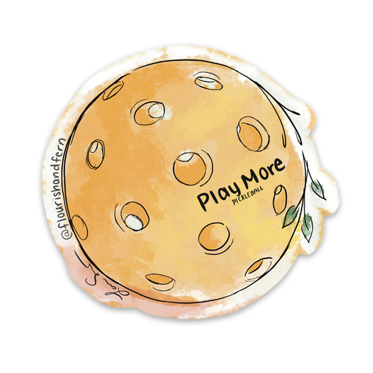 Play More Pickleball Sticker