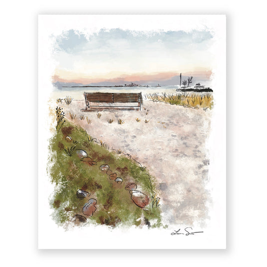 Black Rock CT | Little Beach Art Print