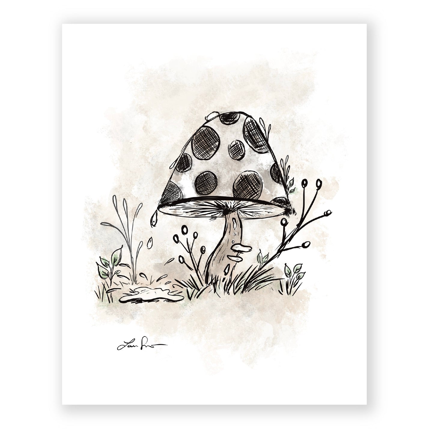 Forest Mushroom Art Print