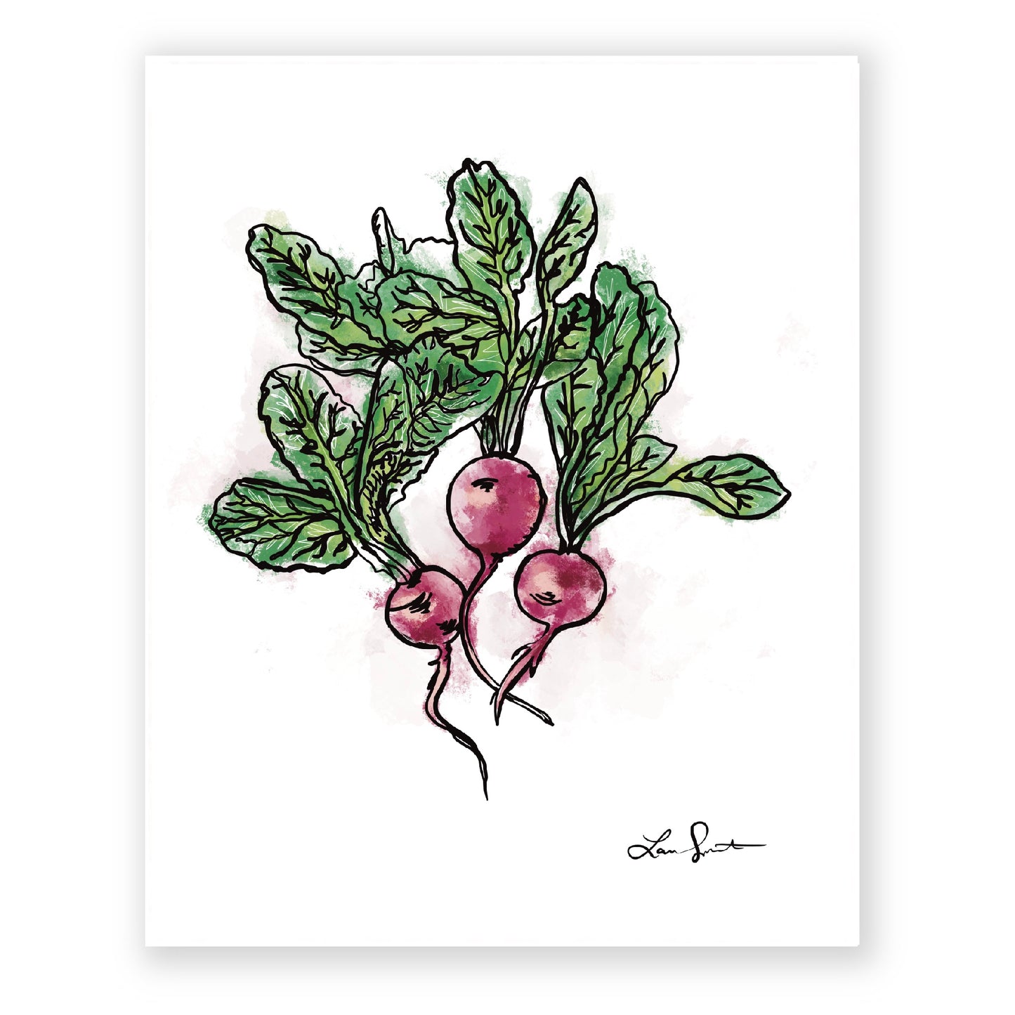 Farmer's Market Loot | Radishes Art Print