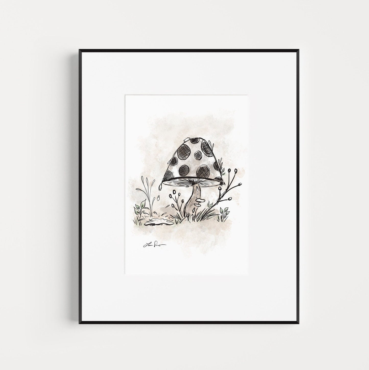 Forest Mushroom Art Print