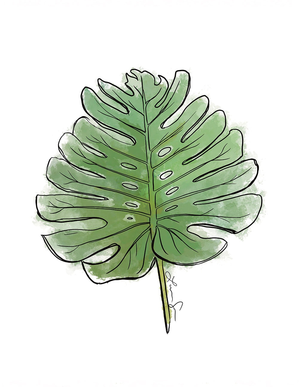 Monstera Leaf Art Print